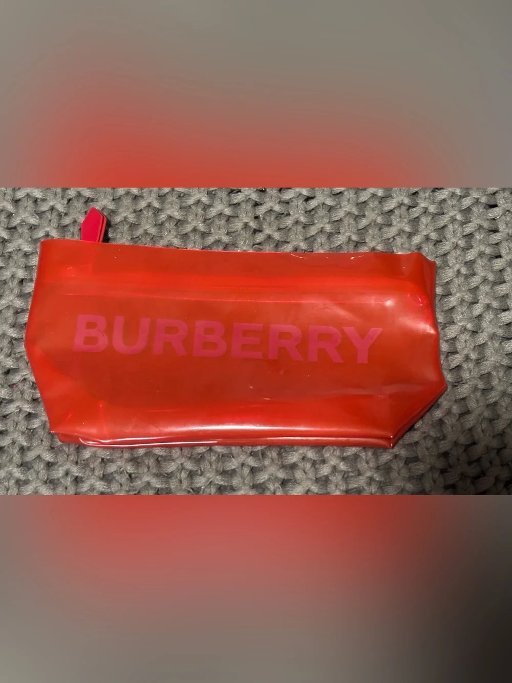 Burberry Translucent Red Cosmetics Pouch